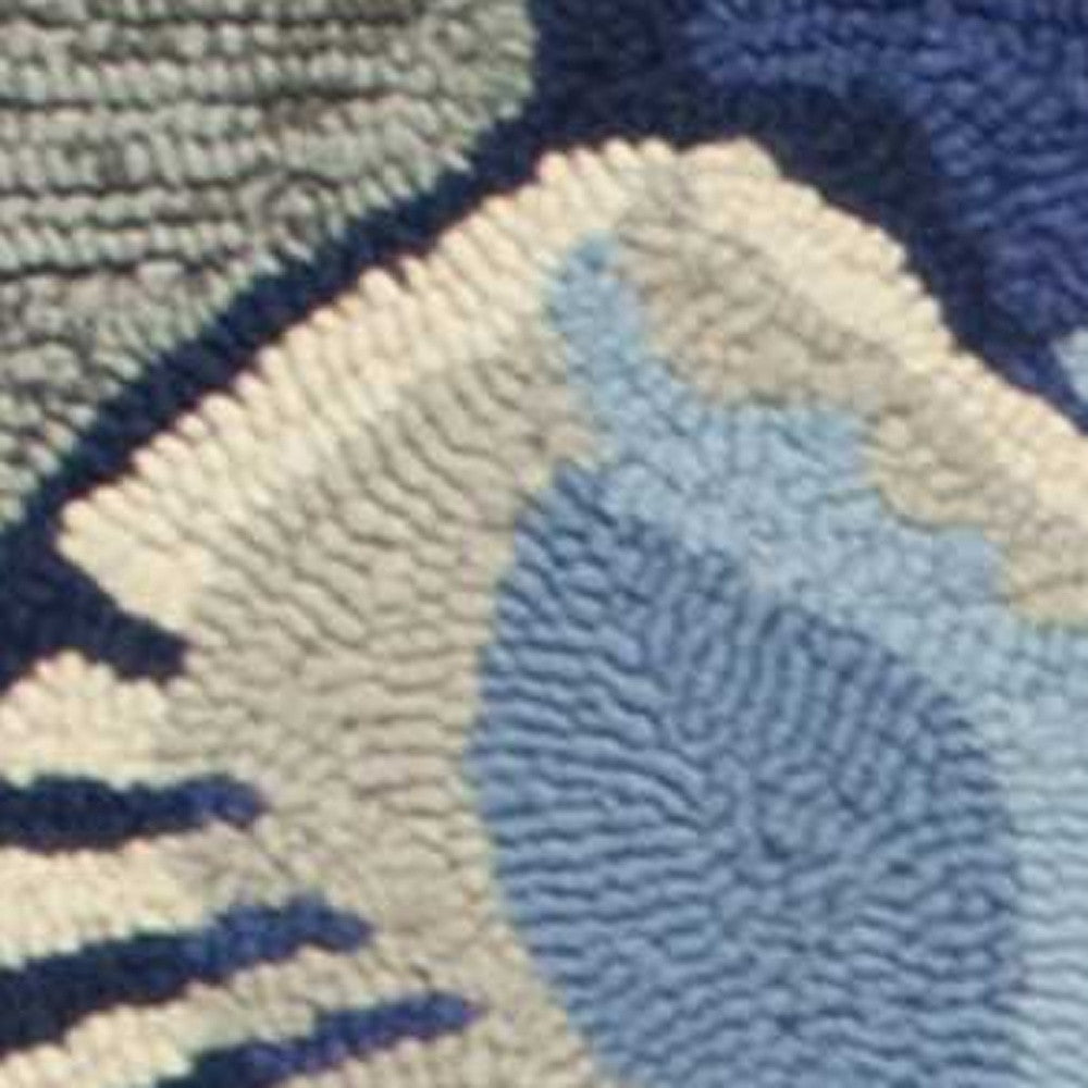 8' X 10' Gray Abstract Indoor Outdoor Area Rug-Outdoor Rugs-DECOROLALA