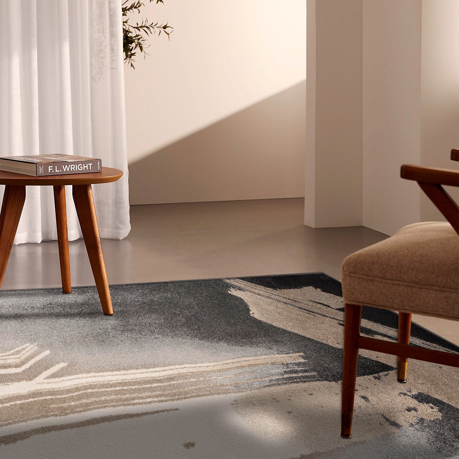 8' X 10' Gray Abstract Power Loom Area Rug-Area Rugs-DECOROLALA