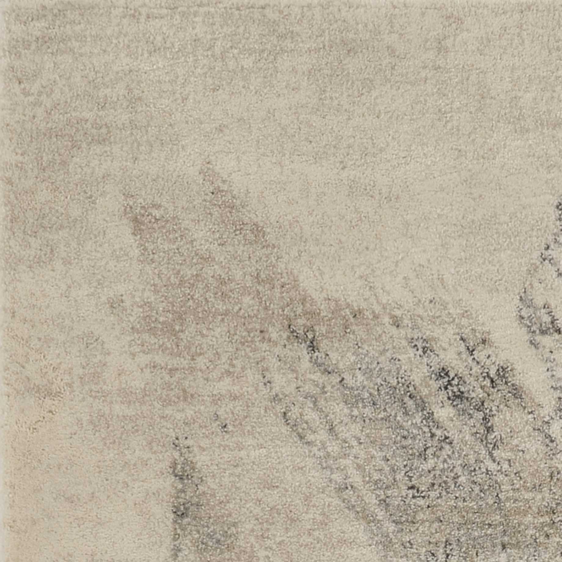 8' X 10' Gray And Ivory Abstract Area Rug-Area Rugs-DECOROLALA