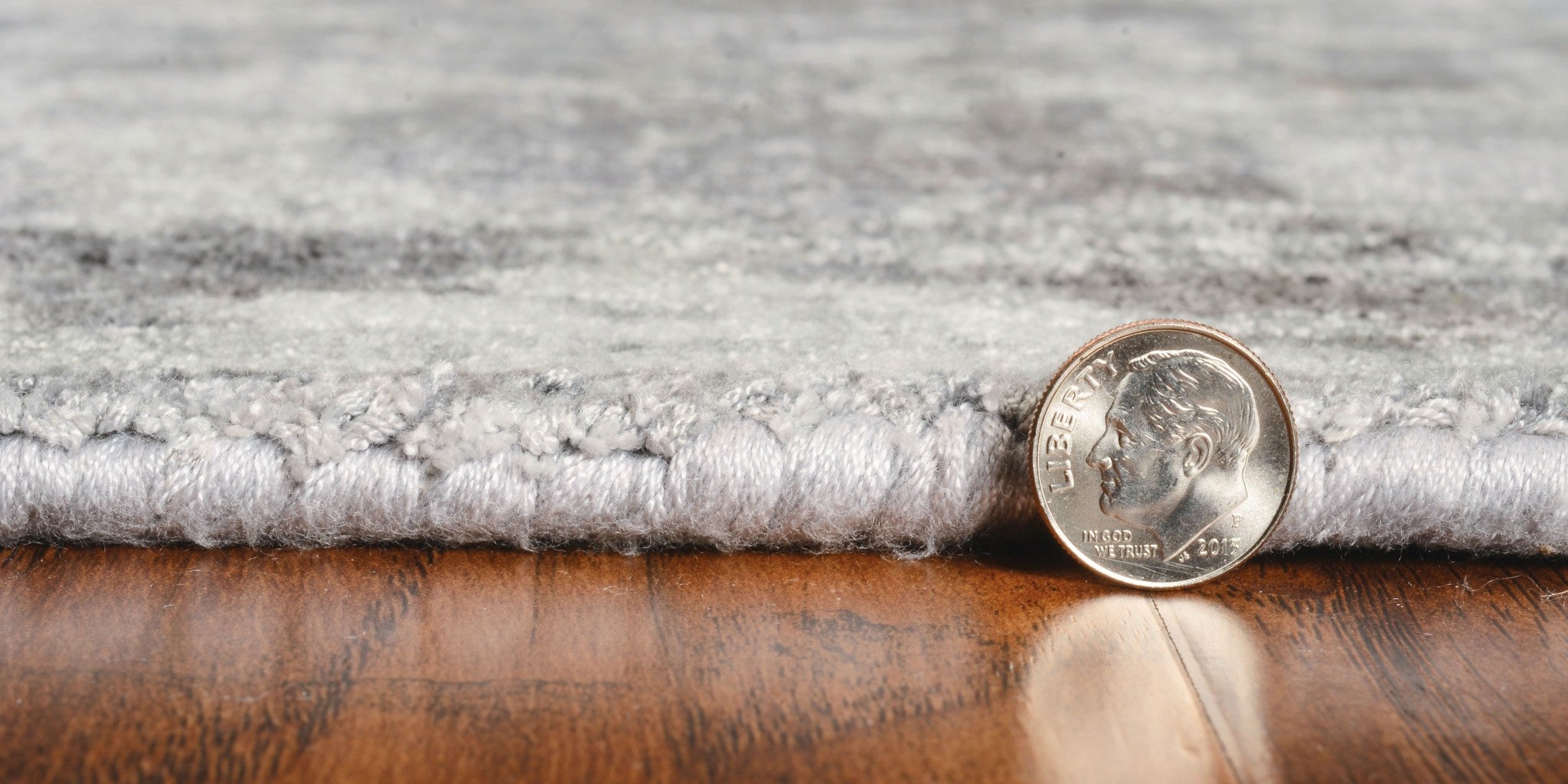 8' X 10' Gray Floral Medallion Hand Loomed Area Rug-Area Rugs-DECOROLALA