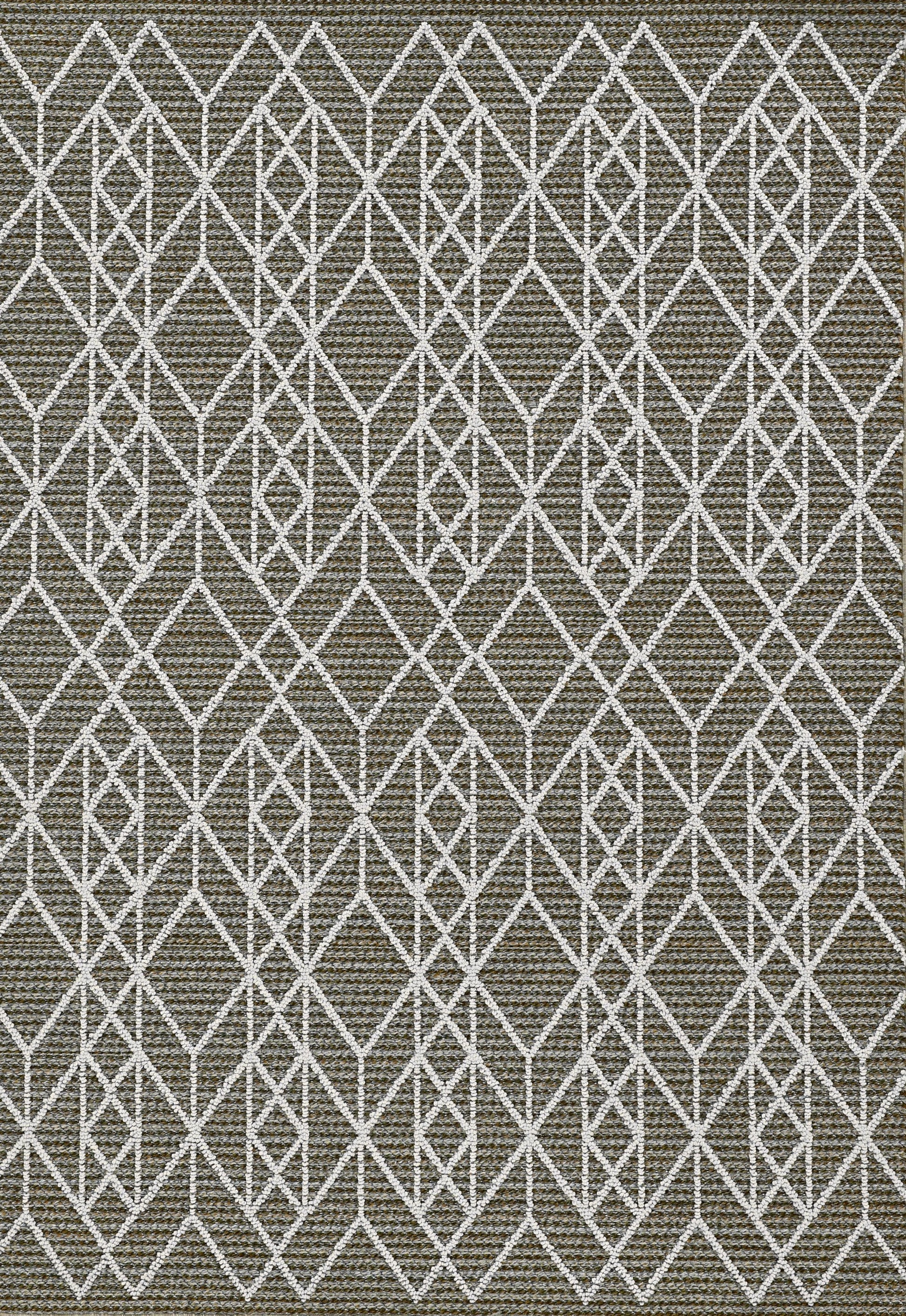 8' X 10' Gray Geometric Indoor Outdoor Area Rug-Outdoor Rugs-DECOROLALA