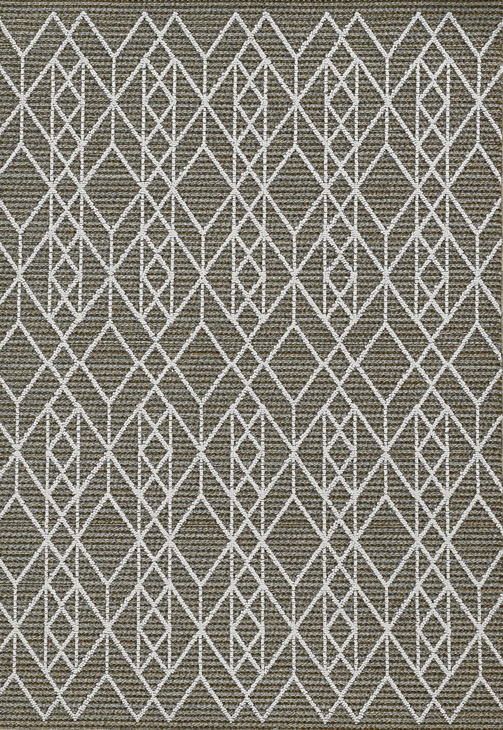 8' X 10' Gray Geometric Indoor Outdoor Area Rug-Outdoor Rugs-DECOROLALA