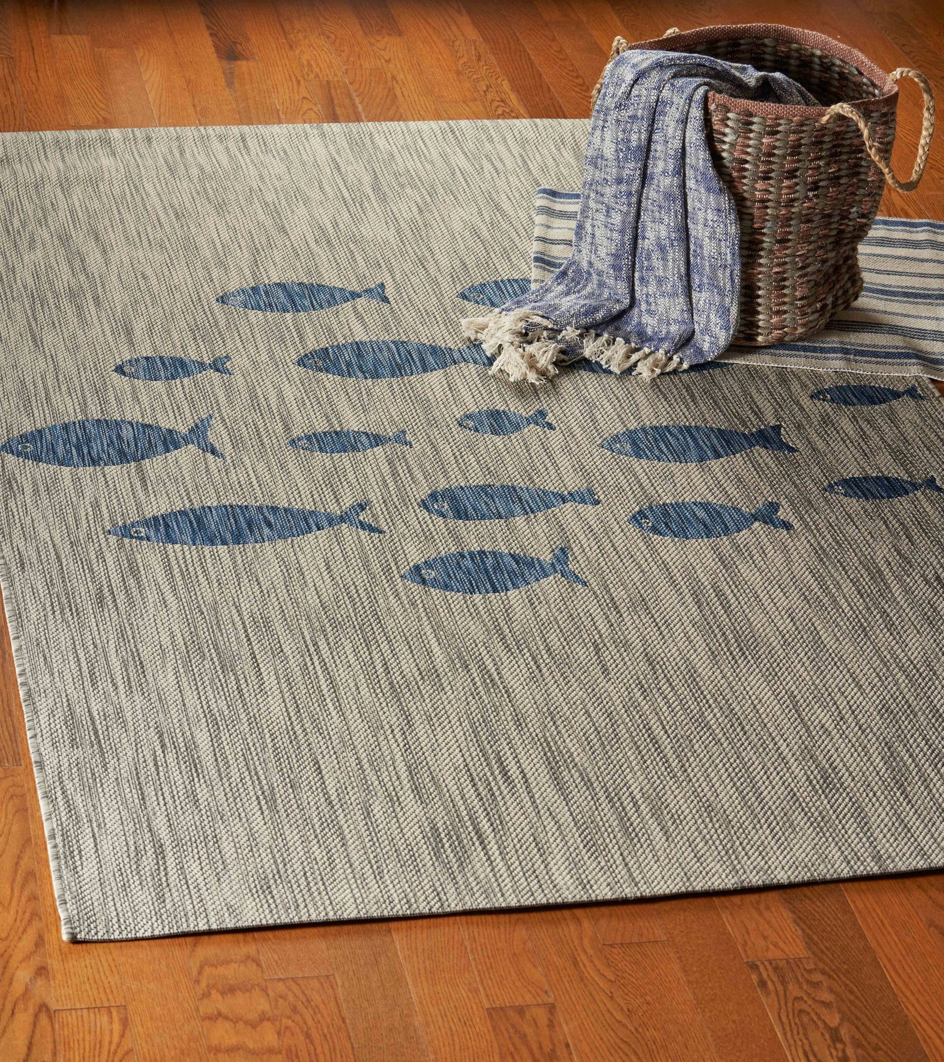 8' X 10' Gray Indoor Outdoor Area Rug-Outdoor Rugs-DECOROLALA