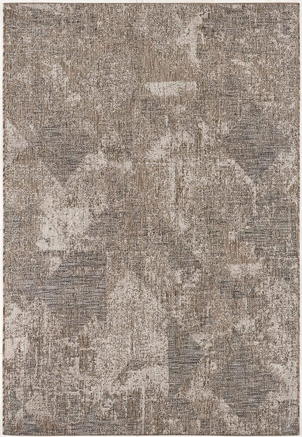 8' X 10' Gray and Ivory Abstract Area Rug-Area Rugs-DECOROLALA