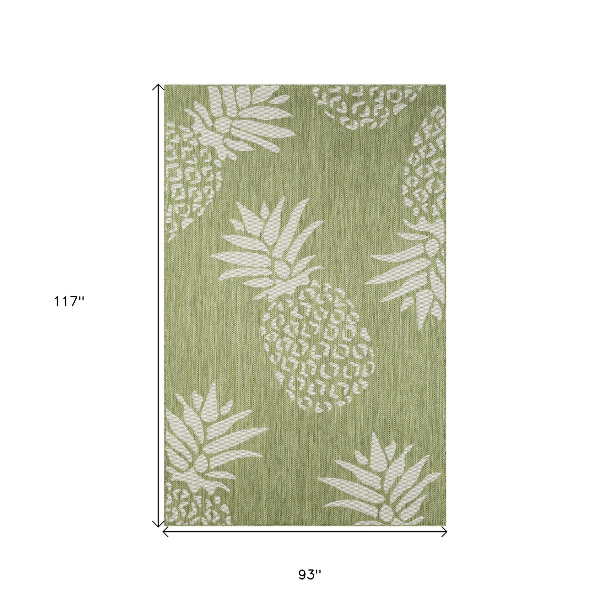 8' X 10' Green Indoor Outdoor Area Rug-Outdoor Rugs-DECOROLALA
