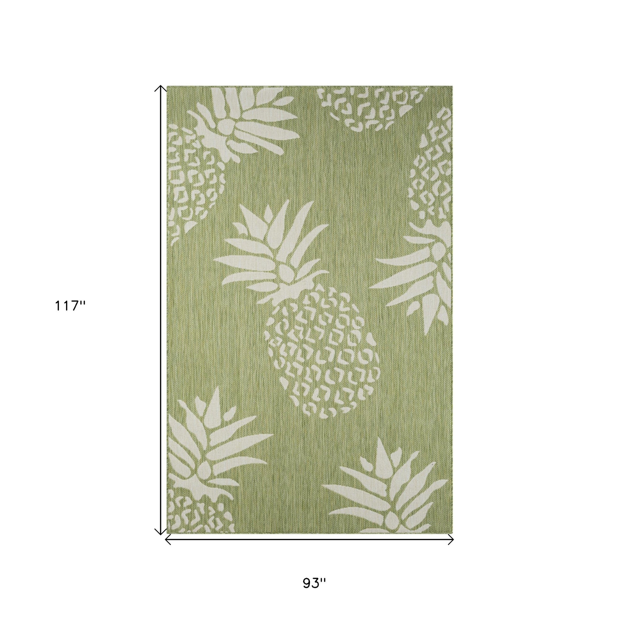 8' X 10' Green Indoor Outdoor Area Rug-Outdoor Rugs-DECOROLALA