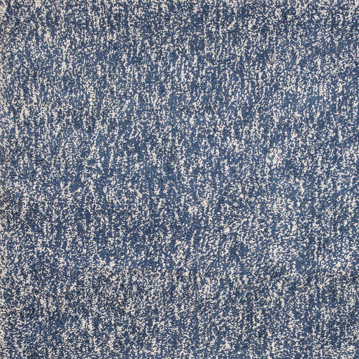 8' X 10' Indigo And Ivory Abstract Shag Hand Woven Area Rug-Area Rugs-DECOROLALA