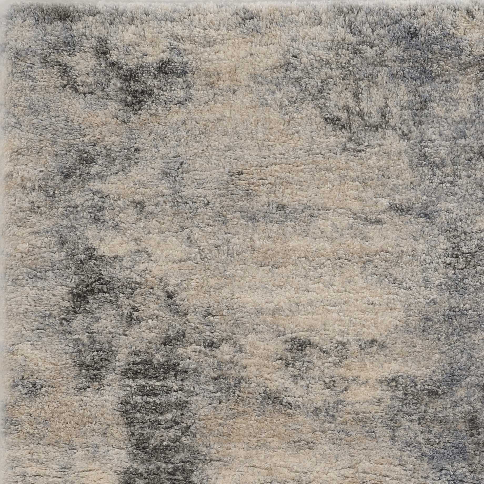 8' X 10' Ivory And Blue Abstract Area Rug-Area Rugs-DECOROLALA