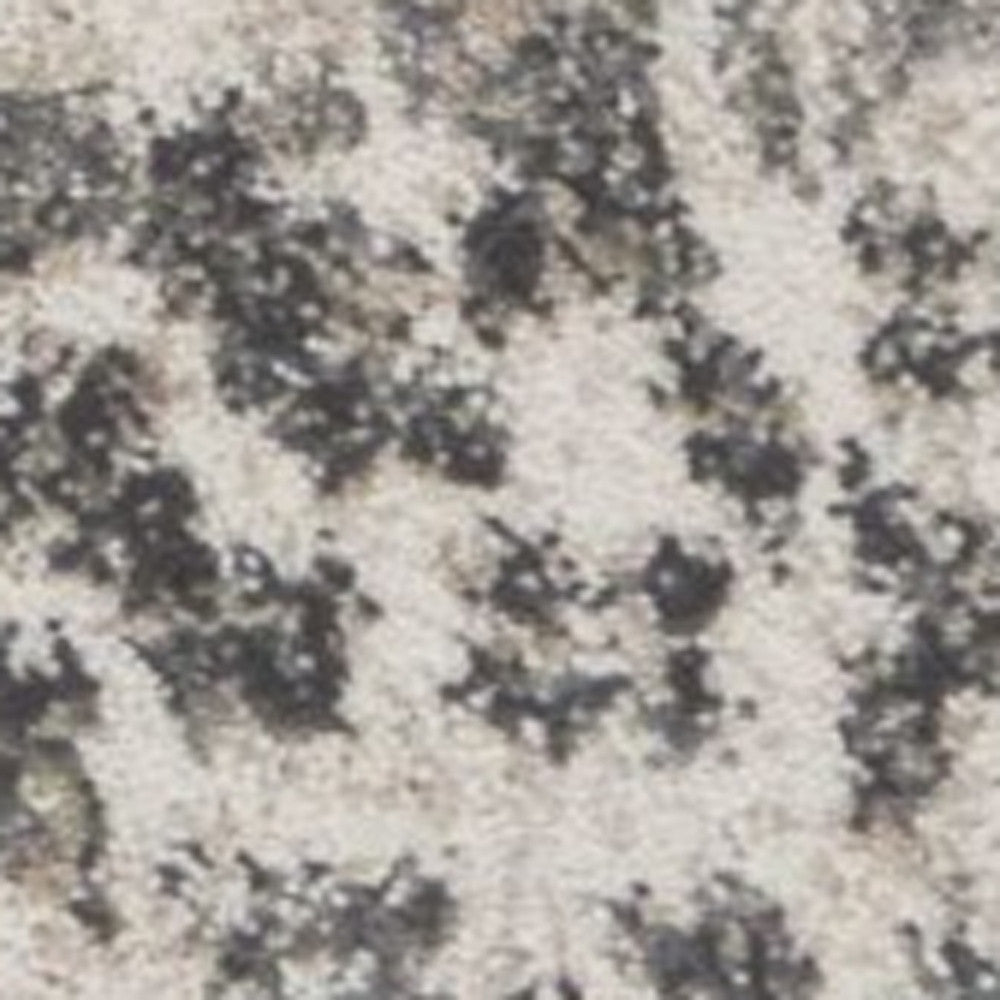 8' X 10' Ivory And Brown Floral Medallion Distressed Area Rug-Area Rugs-DECOROLALA