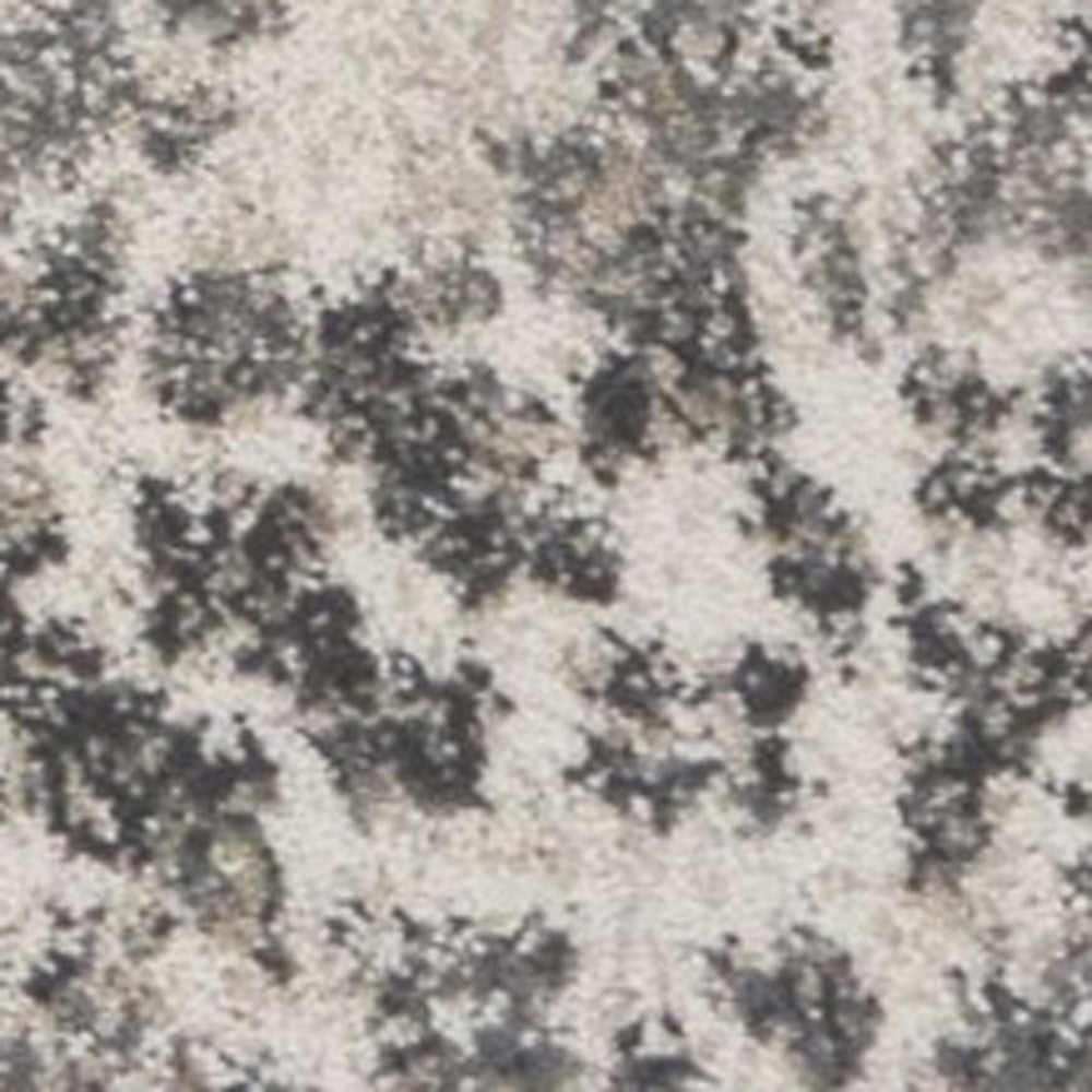 8' X 10' Ivory And Brown Floral Medallion Distressed Area Rug-Area Rugs-DECOROLALA