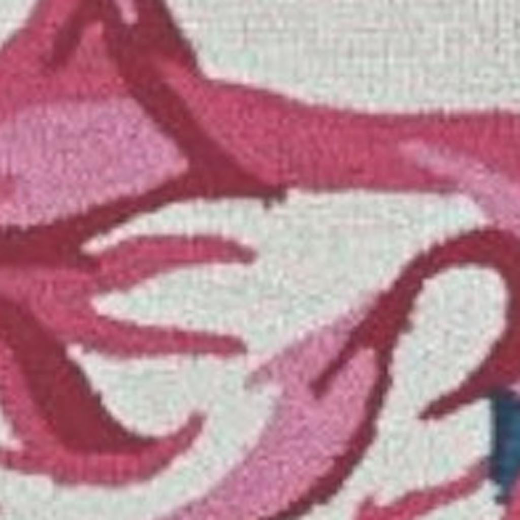 8' X 10' Ivory And Pink Flamingo Hand Hooked Area Rug-Area Rugs-DECOROLALA