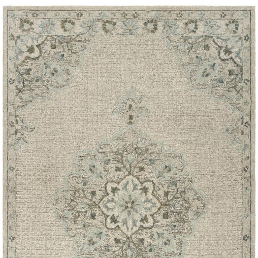 8' X 10' Ivory Wool Handmade Area Rug-Area Rugs-DECOROLALA