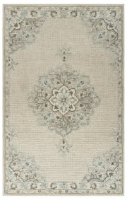 8' X 10' Ivory Wool Handmade Area Rug-Area Rugs-DECOROLALA