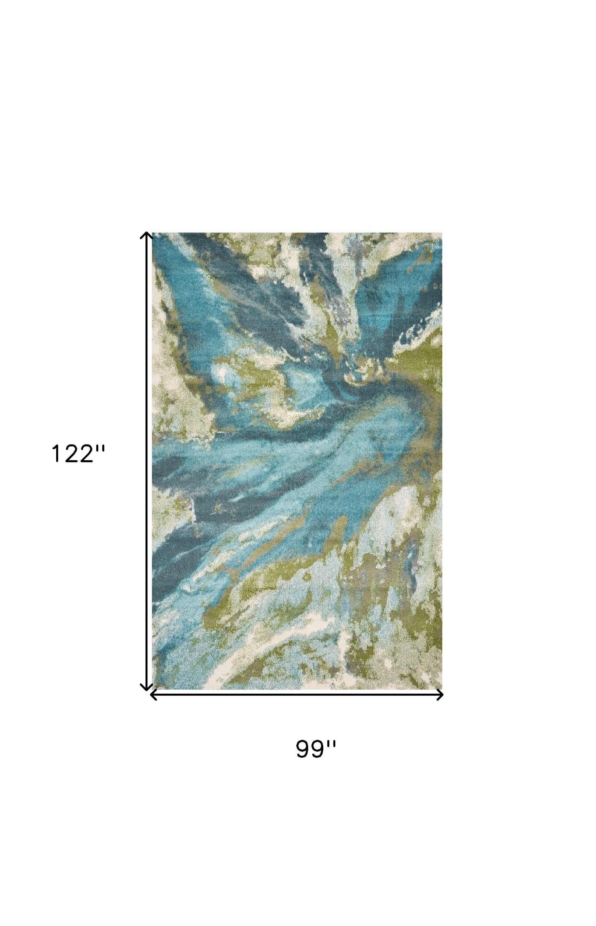 8' X 10' Multicoloured Shag Area Rug-Area Rugs-DECOROLALA