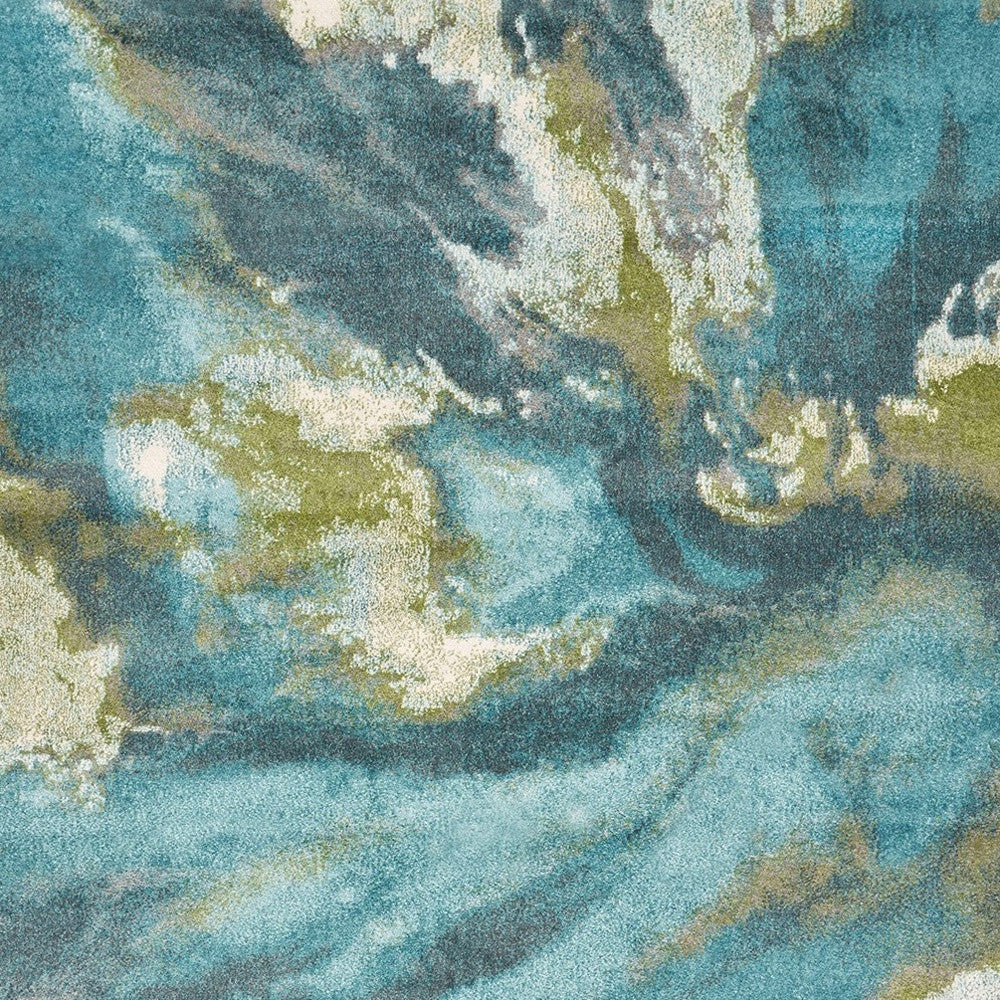 8' X 10' Multicoloured Shag Area Rug-Area Rugs-DECOROLALA