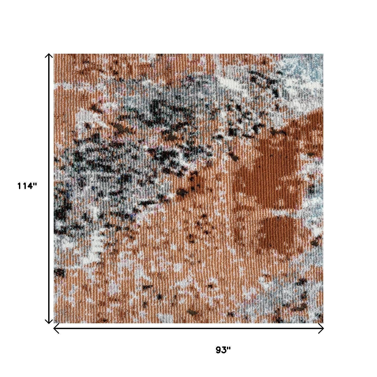 8' X 10' Rustic Brown Abstract Area Rug-Area Rugs-DECOROLALA