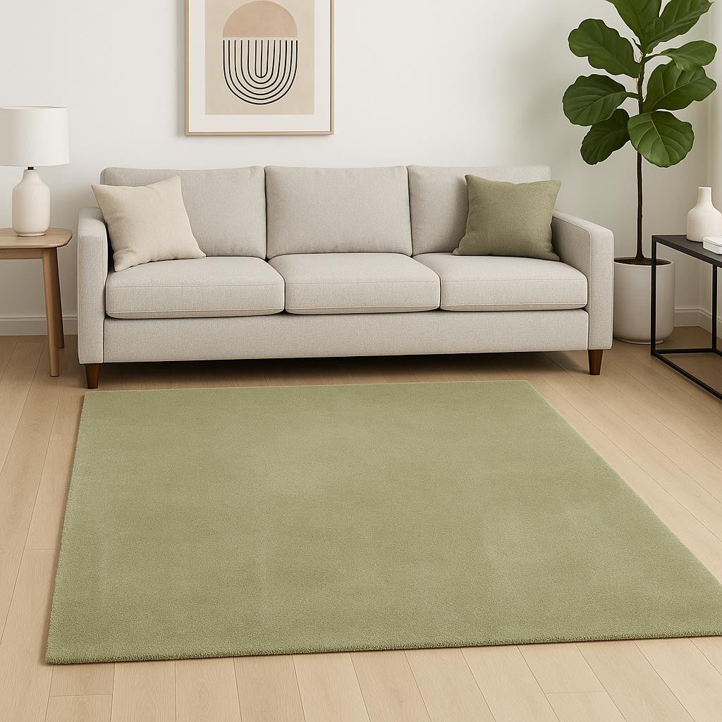 8' X 10' Sage Shag Hand Woven Area Rug-Area Rugs-DECOROLALA