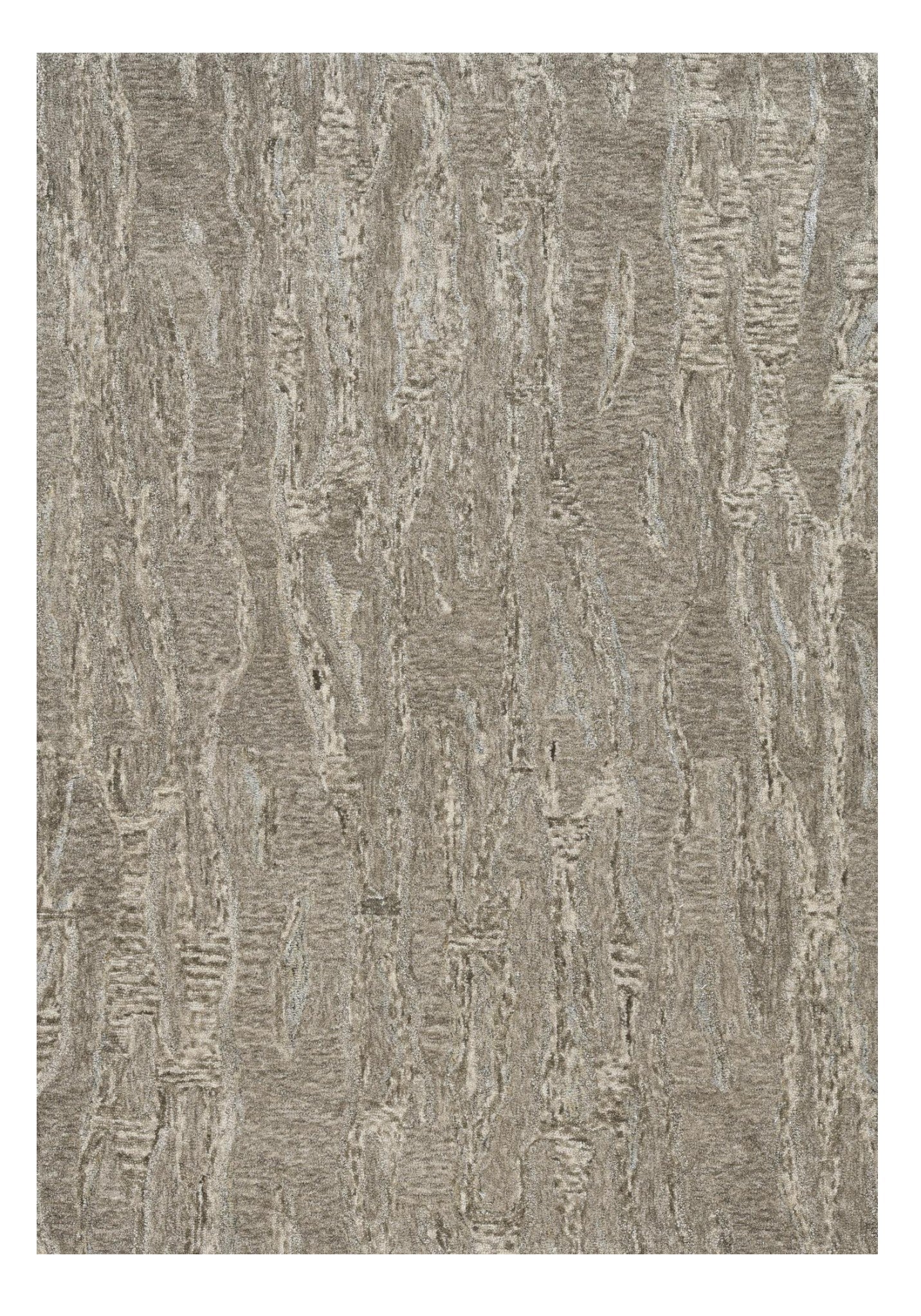 8' X 10' Sand And Gray Abstract Hand Tufted Area Rug-Area Rugs-DECOROLALA