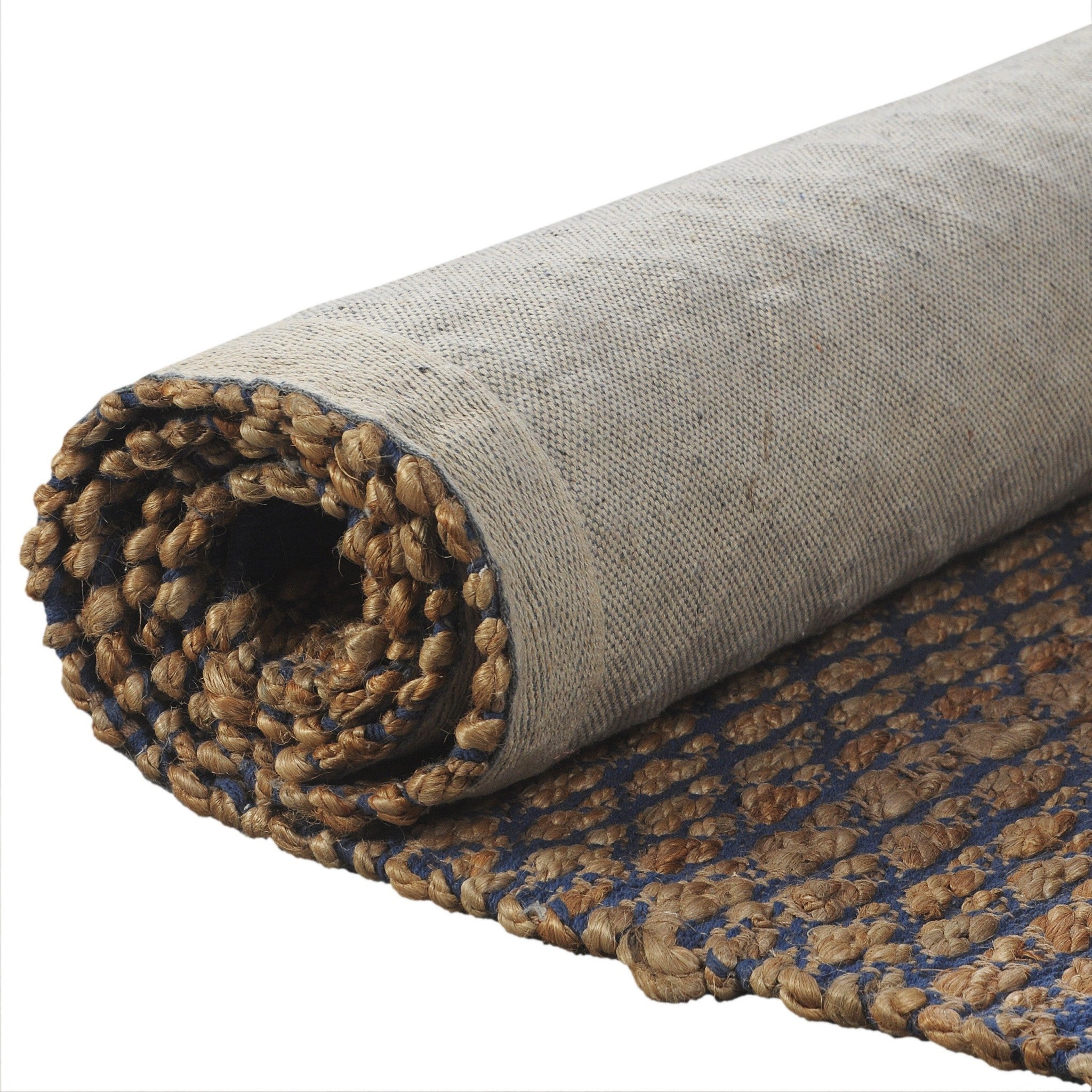 8' X 10' Tan and Blue Detailed Lattice Area Rug-Area Rugs-DECOROLALA