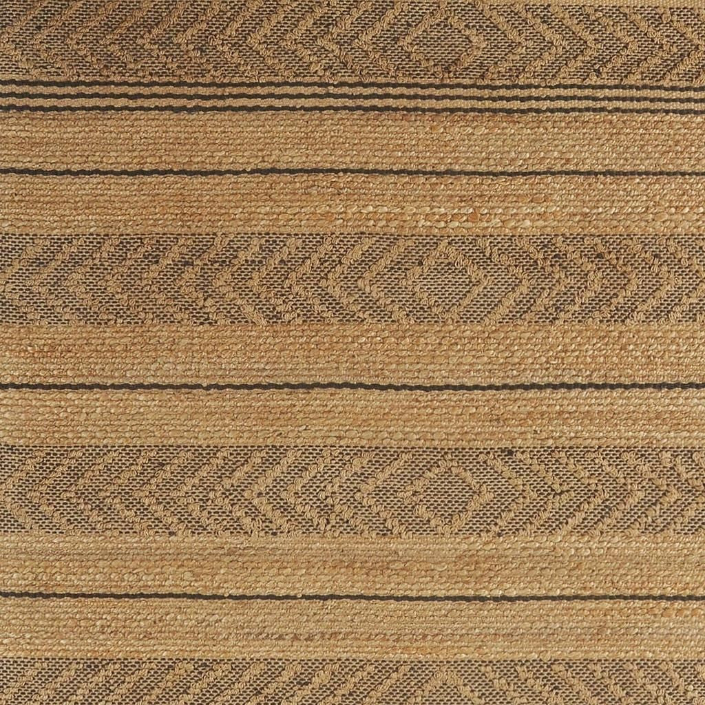 8' X 10' Tan and Gray Bohemian Striped Area Rug-Area Rugs-DECOROLALA