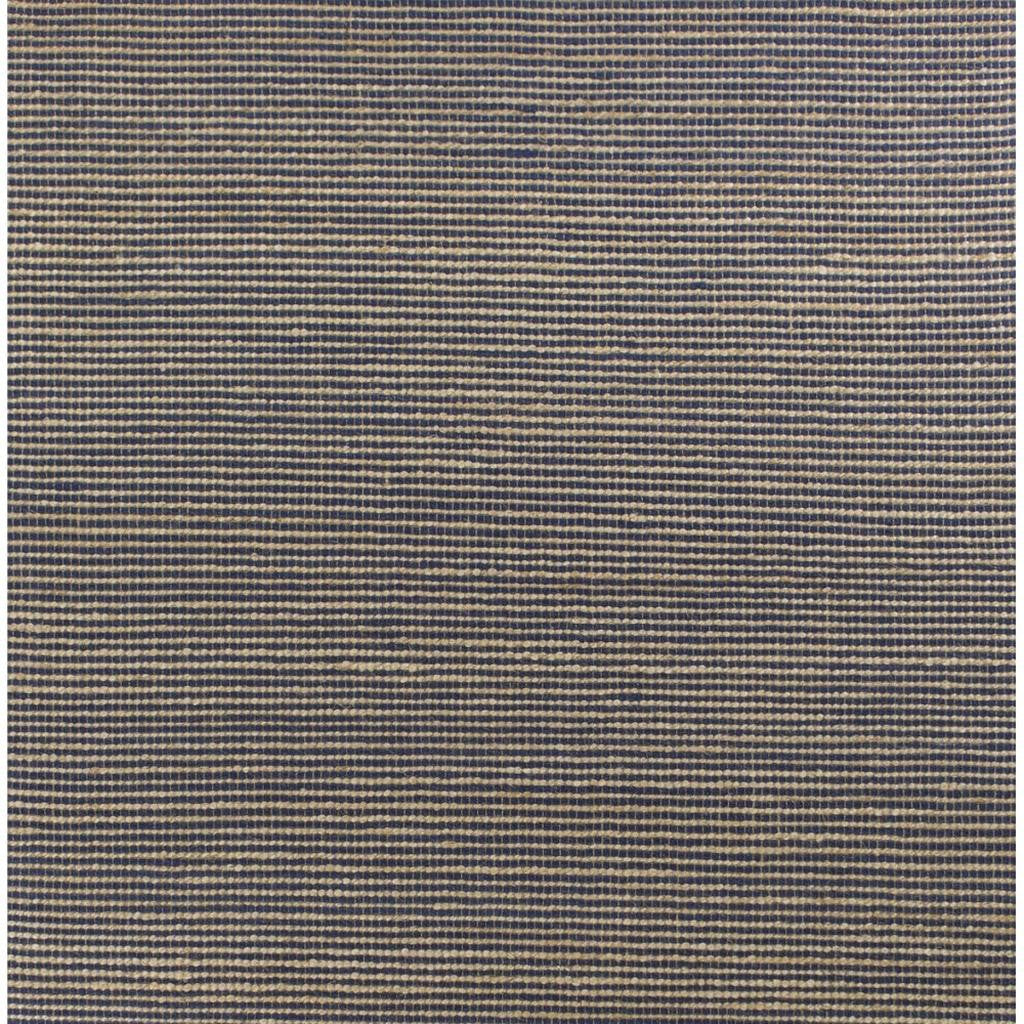 8' X 11' Blue And Beige Abstract Hand Woven Area Rug-Area Rugs-DECOROLALA