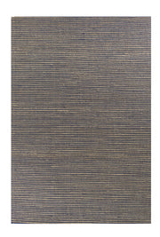 8' X 11' Blue And Beige Abstract Hand Woven Area Rug-Area Rugs-DECOROLALA