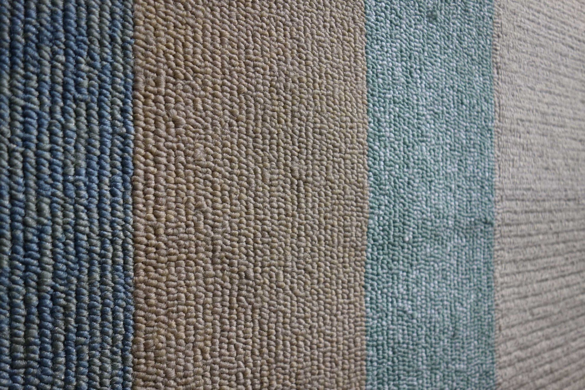 8' X 11' Blue And Beige Handmade Indoor Outdoor Area Rug-Outdoor Rugs-DECOROLALA