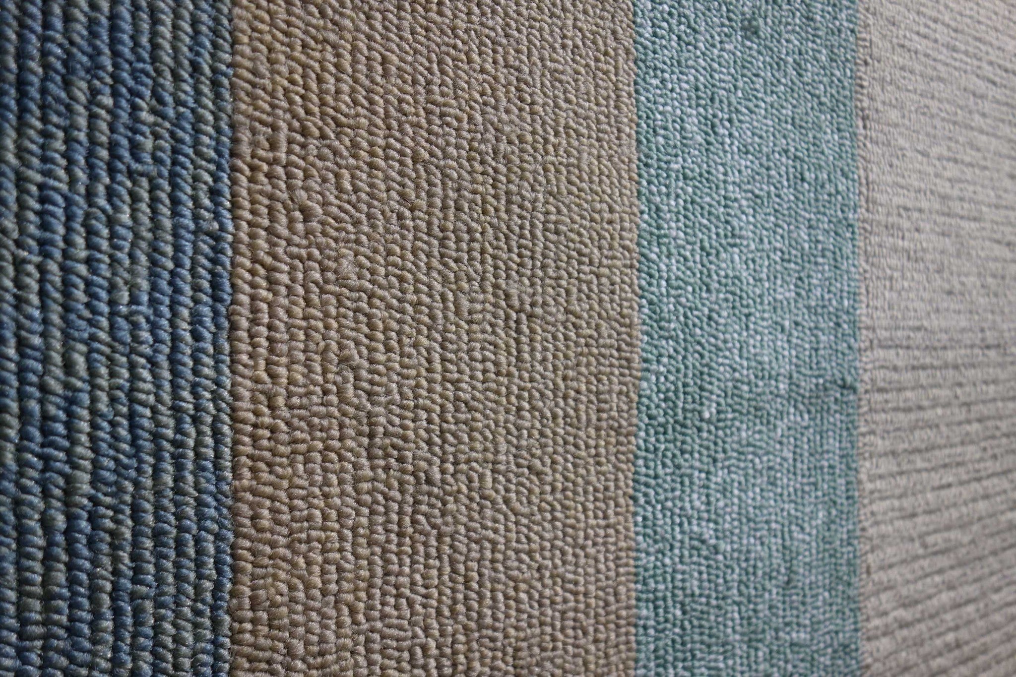 8' X 11' Blue And Beige Handmade Indoor Outdoor Area Rug-Outdoor Rugs-DECOROLALA