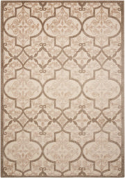 8' X 11' Cream Moroccan Indoor Outdoor Area Rug-Outdoor Rugs-DECOROLALA