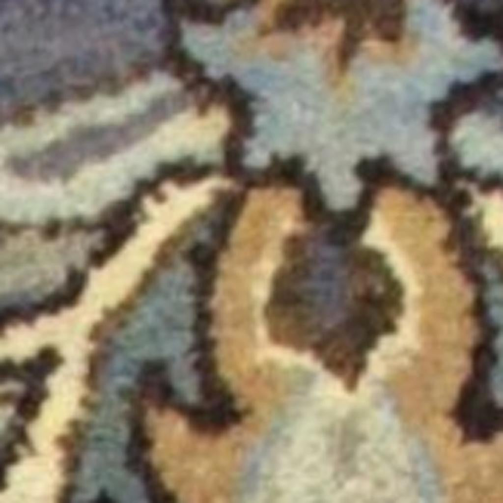 8' X 11' Dark Gray Green And Brown New Zealand Lambs Wool Floral Hand Tufted Area Rug-Area Rugs-DECOROLALA