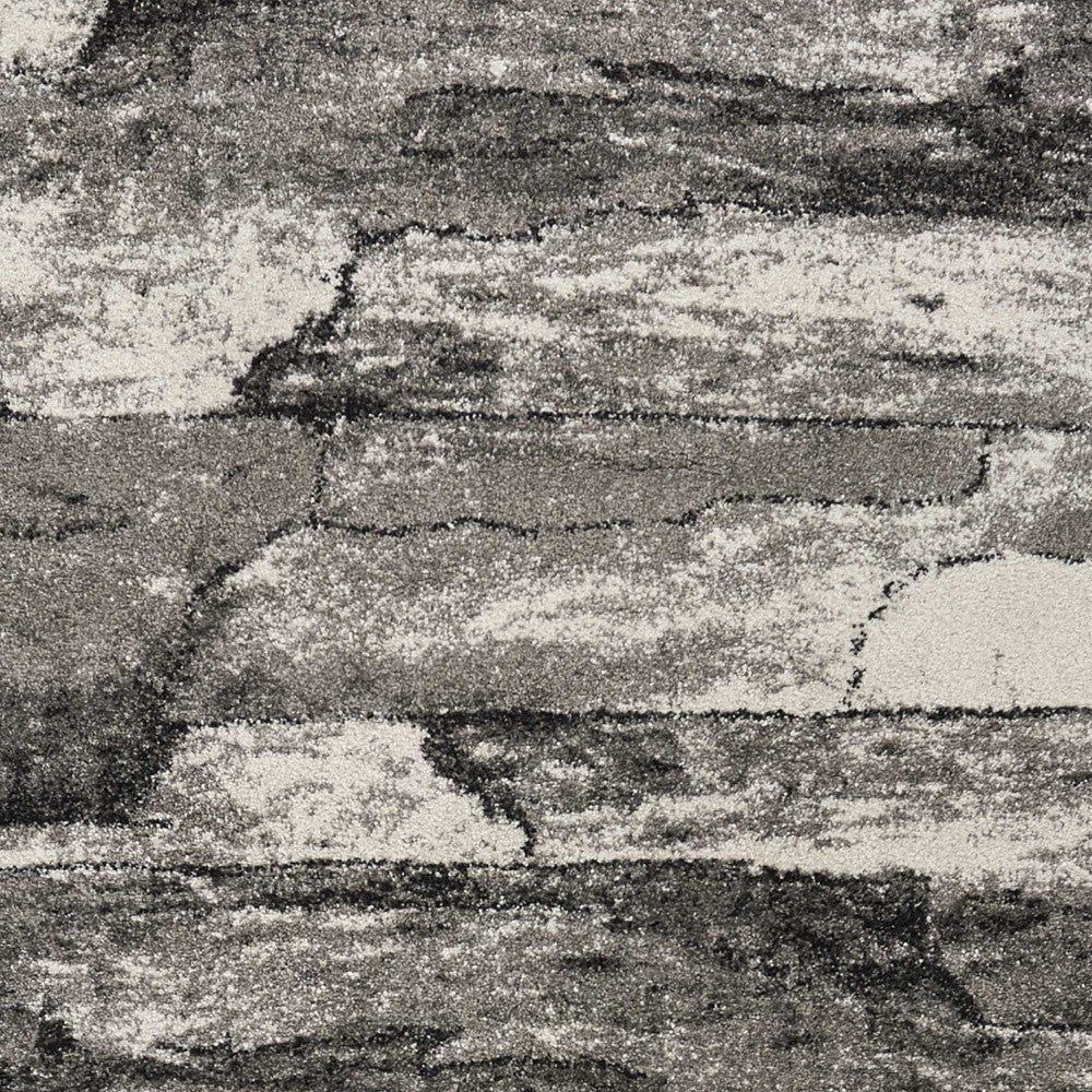 8' X 11' Gray Abstract Area Rug-Area Rugs-DECOROLALA