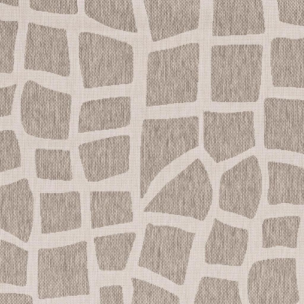 8' X 11' Gray And Ivory Cobblestone Area Rug-Area Rugs-DECOROLALA