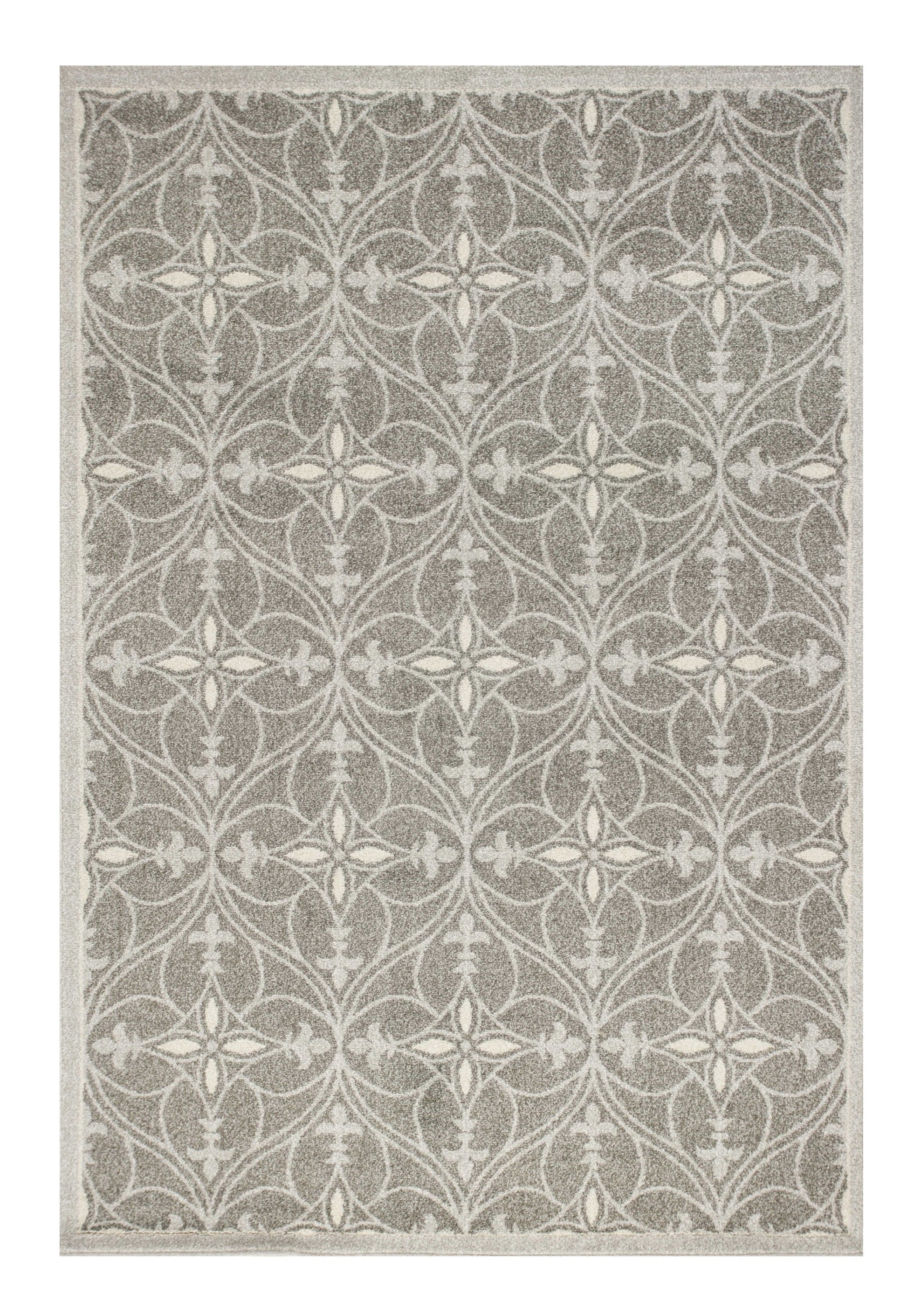 8' X 11' Gray Area Rug With UV Protection-Area Rugs-DECOROLALA
