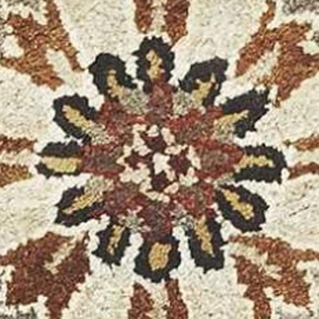 8' X 11' Gray Brown And Ivory New Zealand Lambs Wool Floral Medallion Hand Tufted Area Rug-Area Rugs-DECOROLALA