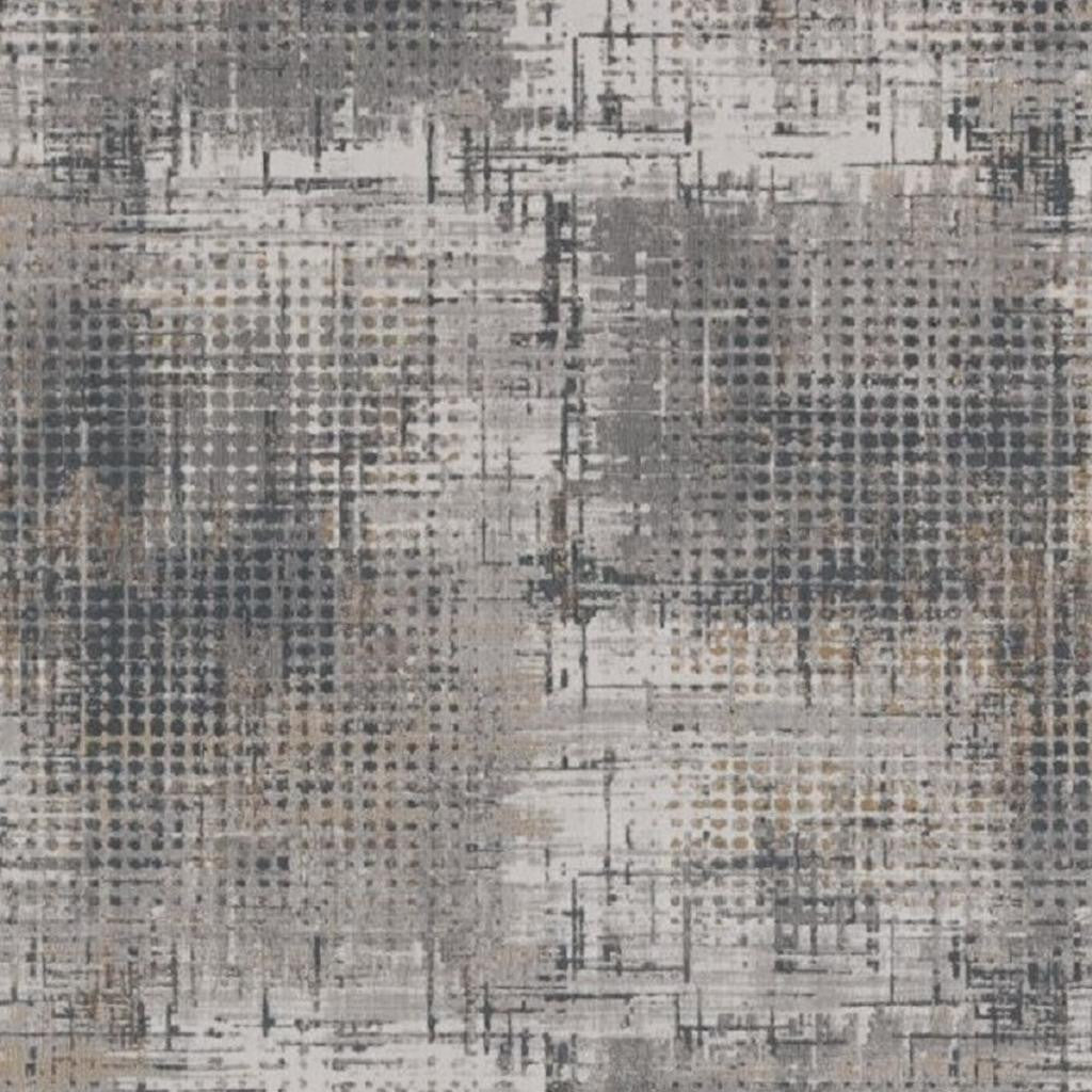 8' X 11' Ivory And Gray Abstract Area Rug-Area Rugs-DECOROLALA