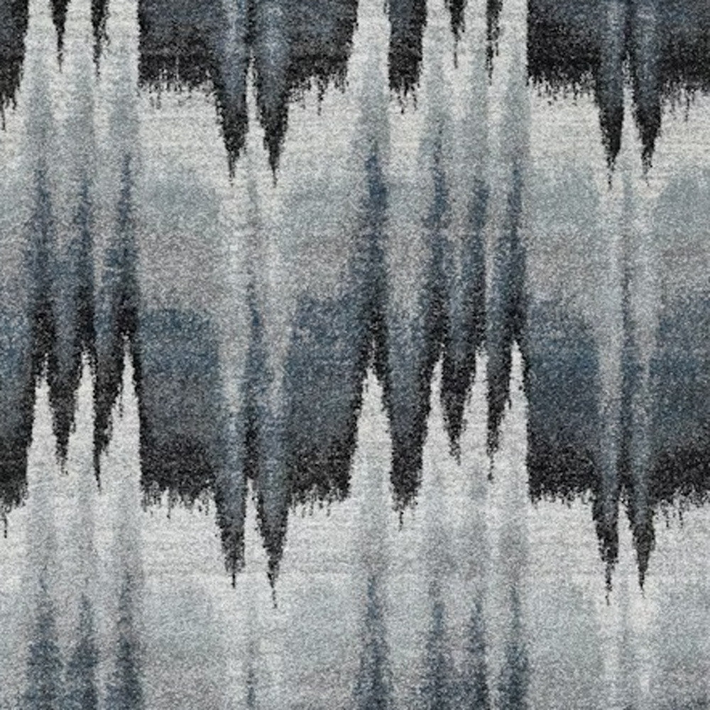 8' X 11' Ivory Blue and Gray Abstract Area Rug-Area Rugs-DECOROLALA