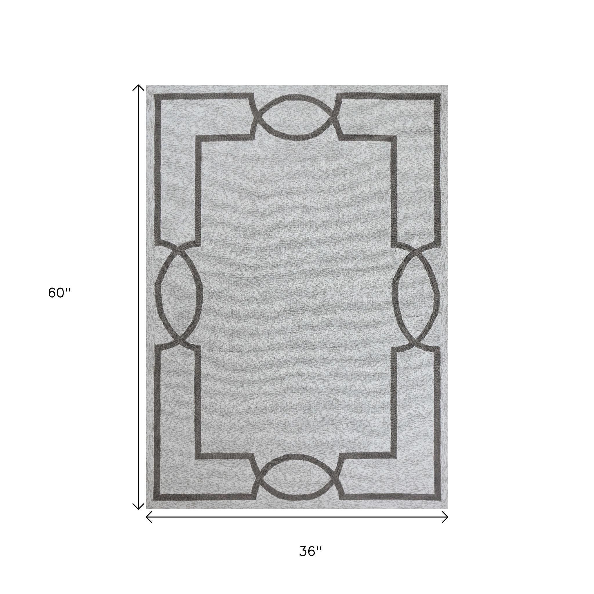 8' X 11' Ivory Indoor Outdoor Area Rug-Outdoor Rugs-DECOROLALA