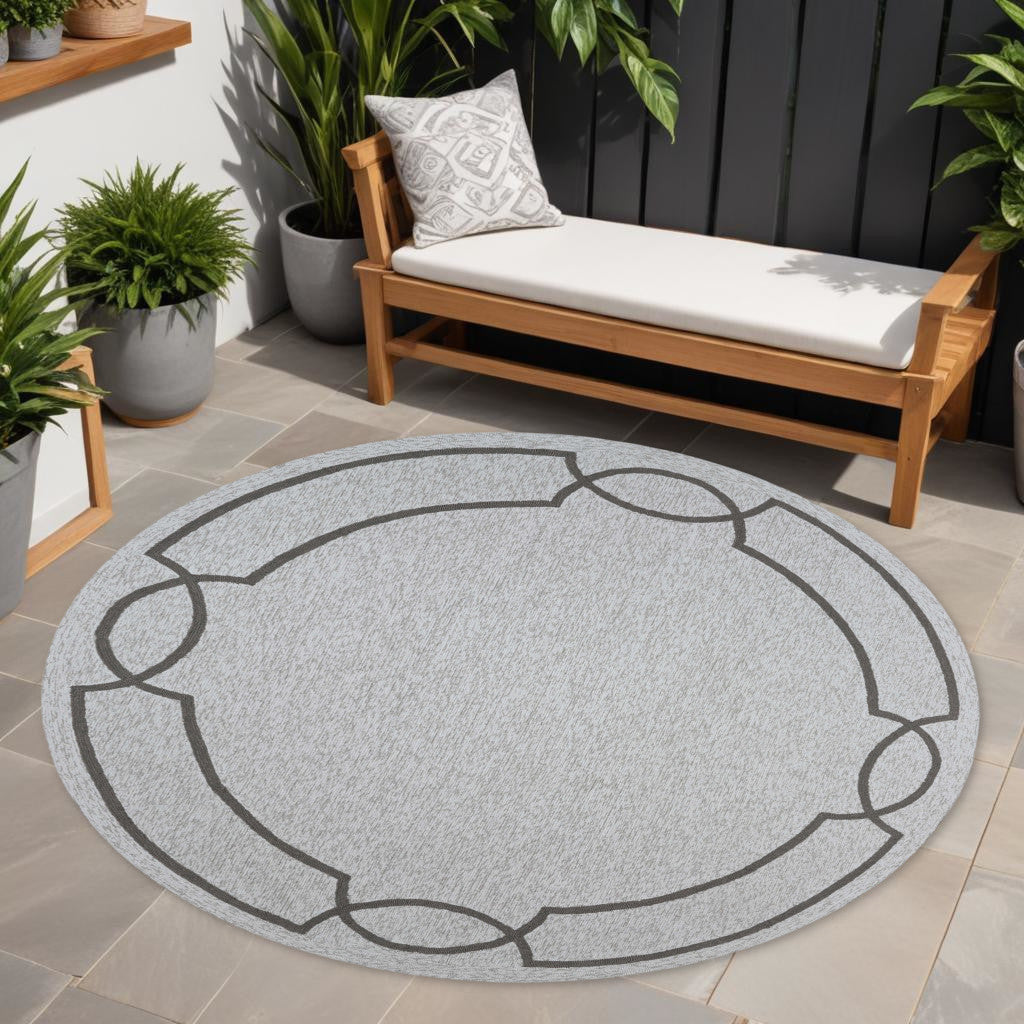 8' X 11' Ivory Indoor Outdoor Area Rug-Outdoor Rugs-DECOROLALA