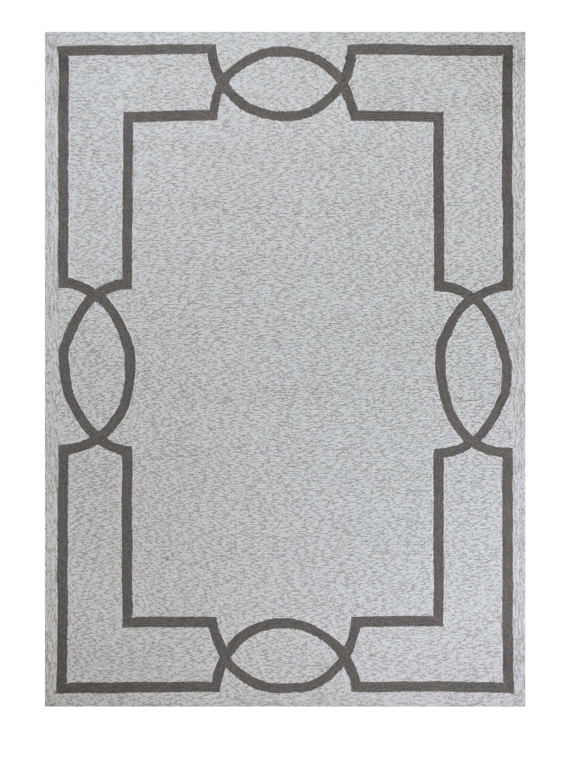 8' X 11' Ivory Indoor Outdoor Area Rug-Outdoor Rugs-DECOROLALA