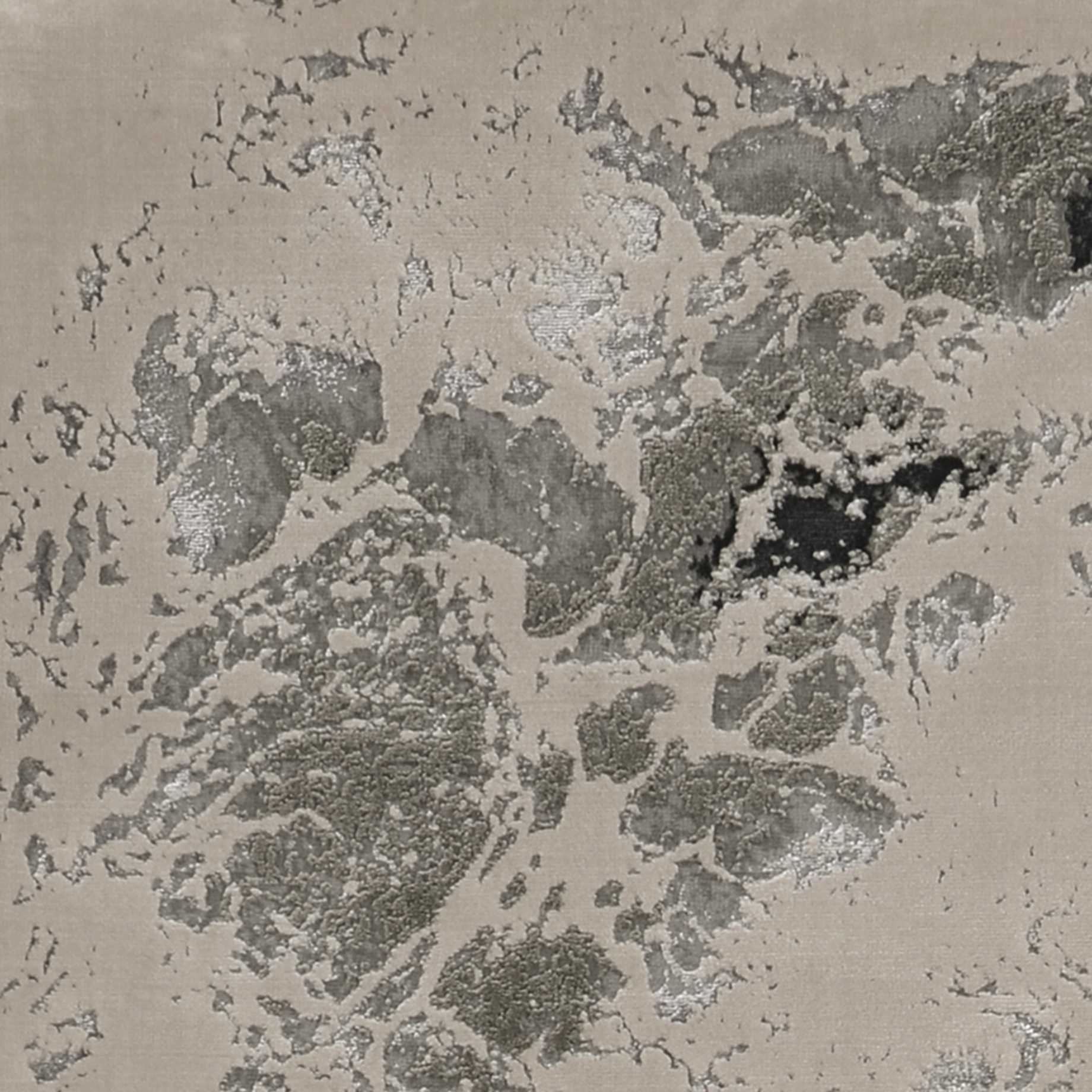 8' X 11' Silver And Black Abstract Area Rug-Area Rugs-DECOROLALA