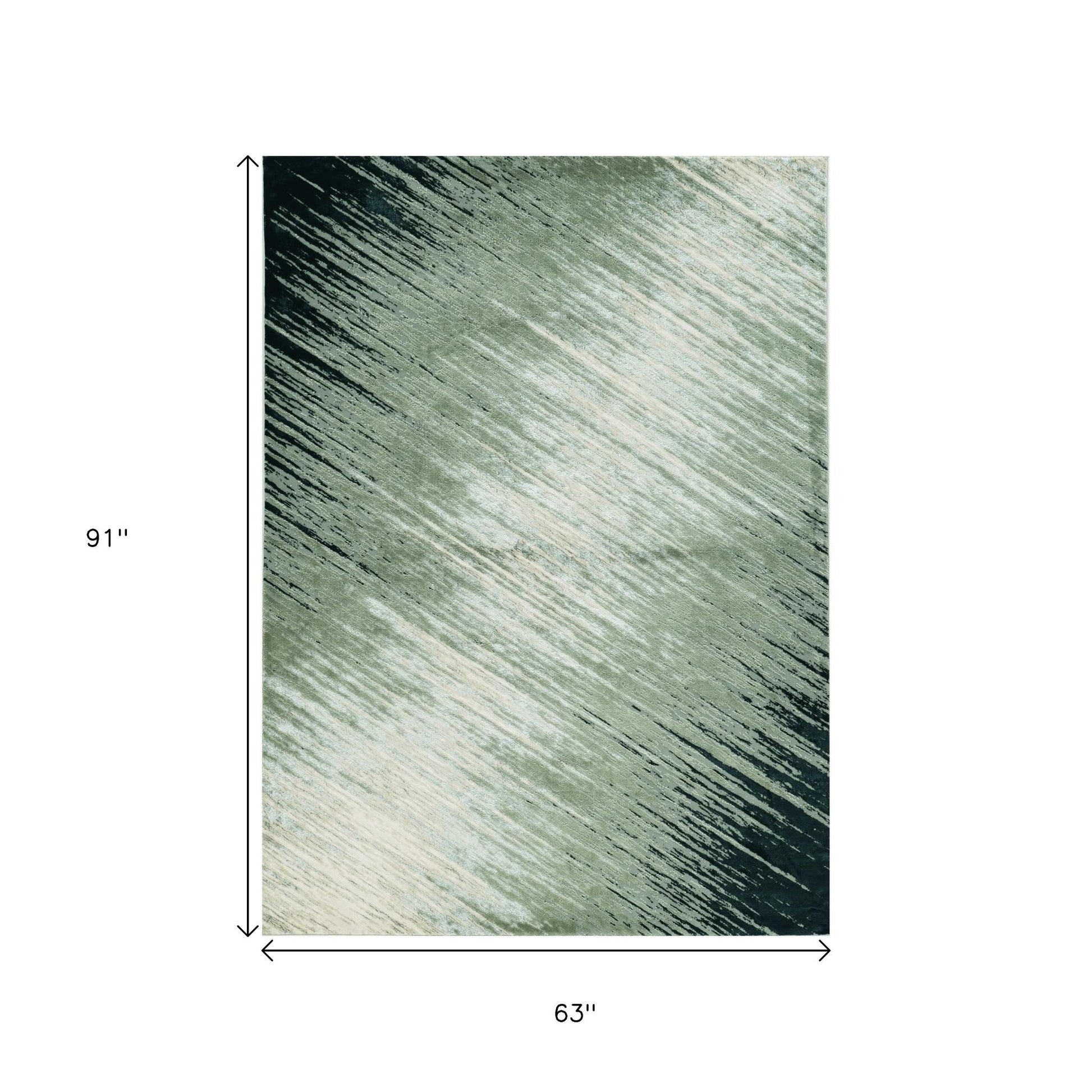 8' X 11' Silver And Gray Abstract Area Rug-Area Rugs-DECOROLALA