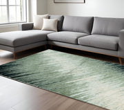 8' X 11' Silver And Gray Abstract Area Rug-Area Rugs-DECOROLALA