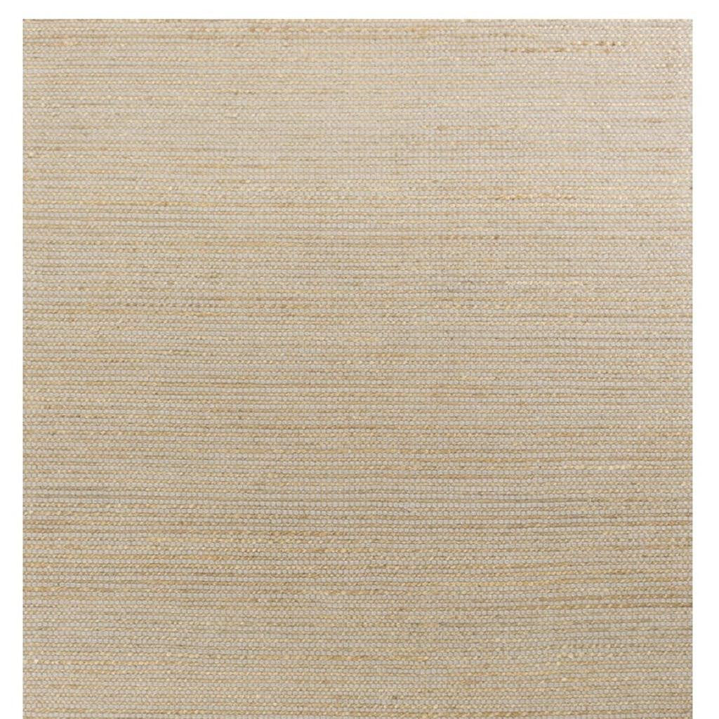 8' X 11' Tan And Ivory Wool Hand Woven Area Rug-Area Rugs-DECOROLALA