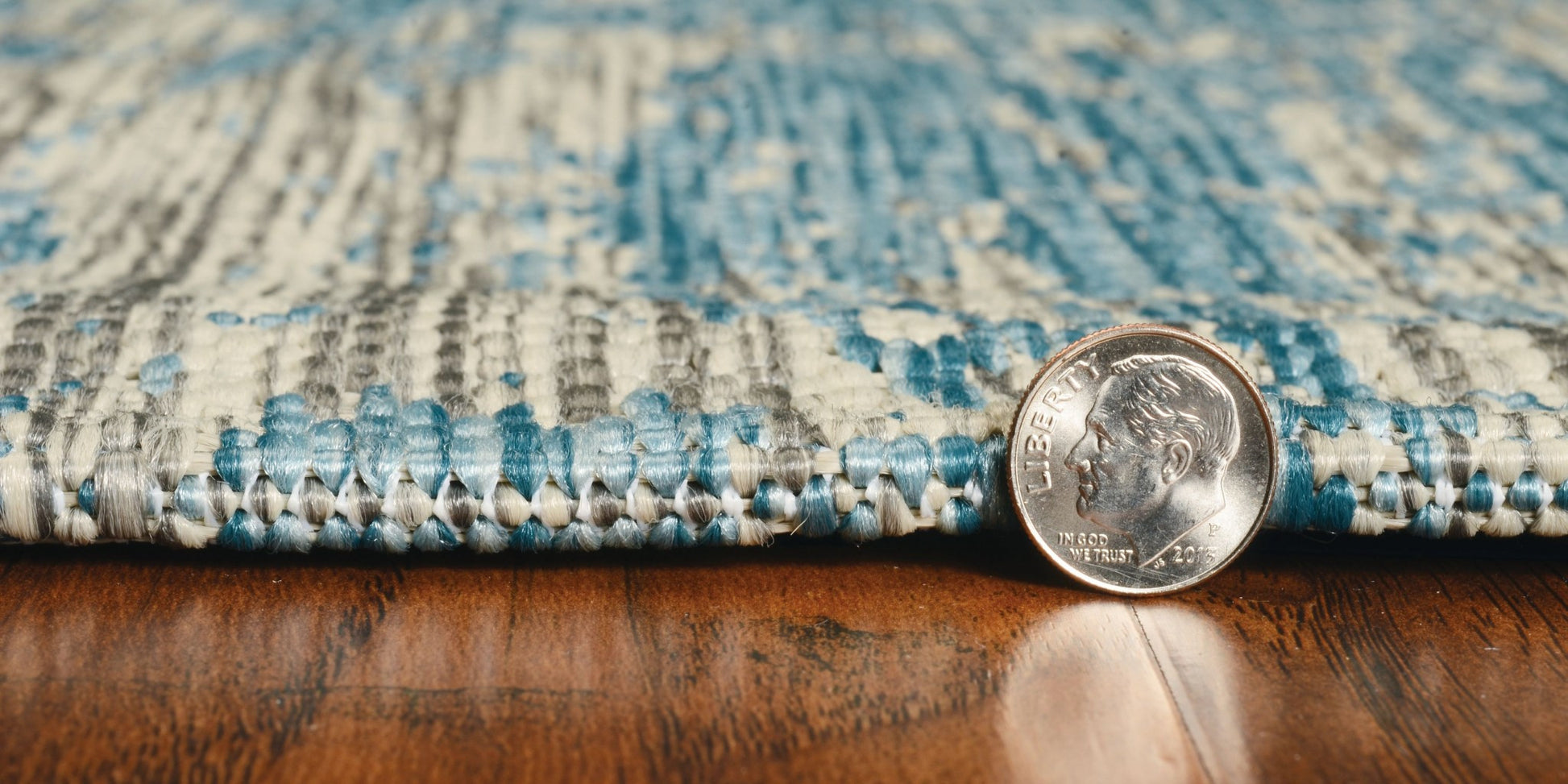 8' X 11' Teal Blue Abstract Indoor Outdoor Area Rug-Outdoor Rugs-DECOROLALA