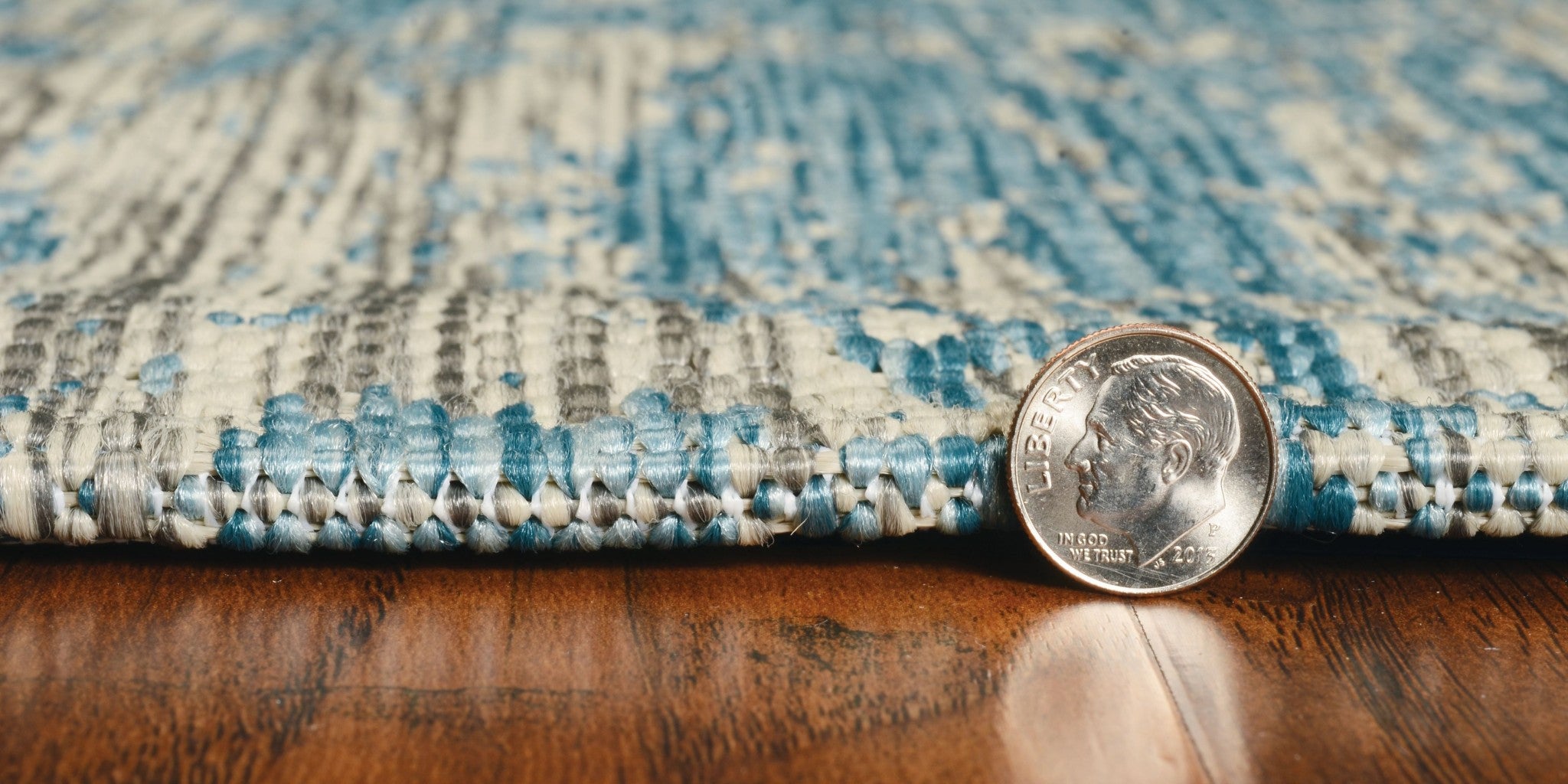 8' X 11' Teal Blue Abstract Indoor Outdoor Area Rug-Outdoor Rugs-DECOROLALA