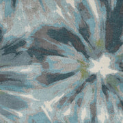 8' X 11' Teal Ivory And Gray Floral Area Rug-Area Rugs-DECOROLALA