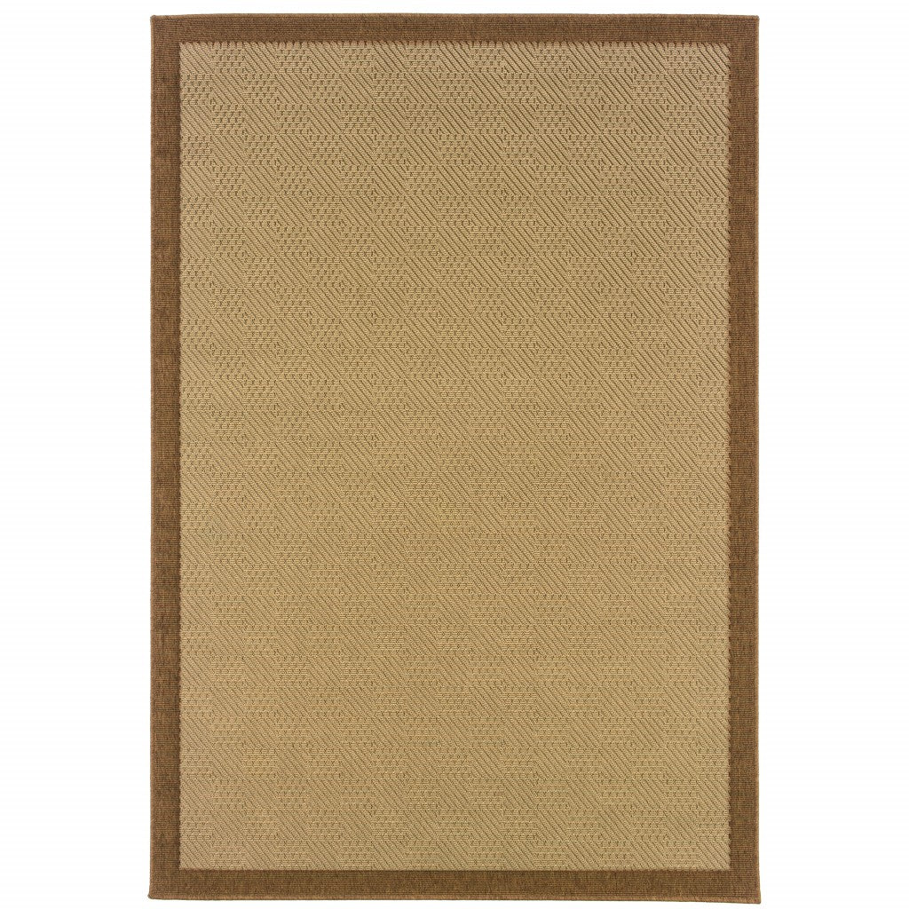 8' X 13' Beige Indoor Outdoor Area Rug-Outdoor Rugs-DECOROLALA