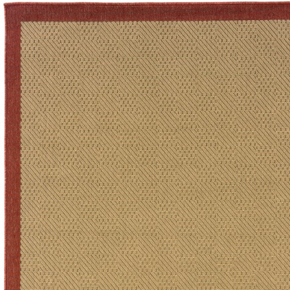 8' X 13' Beige Indoor Outdoor Area Rug-Outdoor Rugs-DECOROLALA