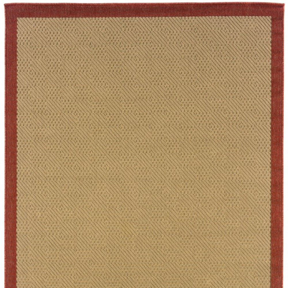 8' X 13' Beige Indoor Outdoor Area Rug-Outdoor Rugs-DECOROLALA