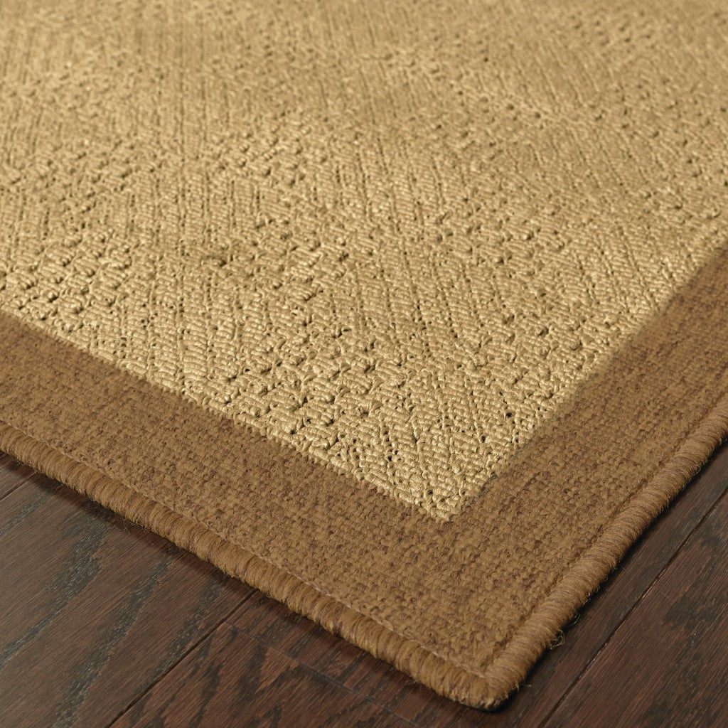 8' X 13' Beige Indoor Outdoor Area Rug-Outdoor Rugs-DECOROLALA